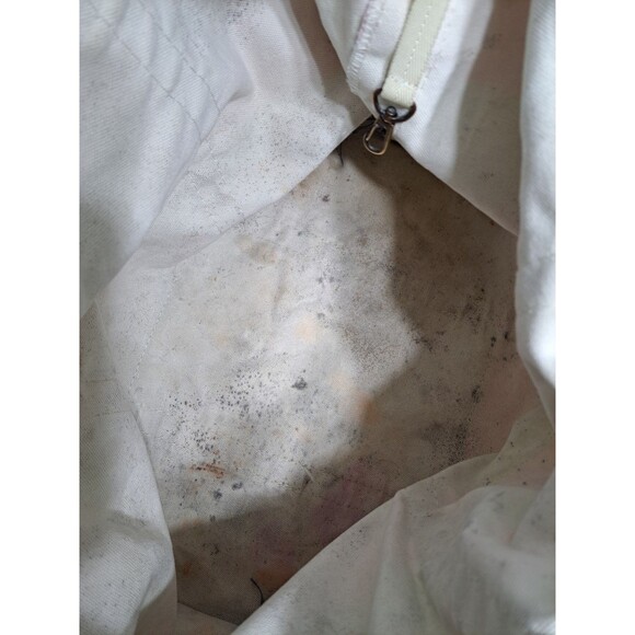 Vintage LL BEAN Boat Tote Striped Pink Blue Green Canvas Heavy Duty Zip Bag - Picture 12 of 14